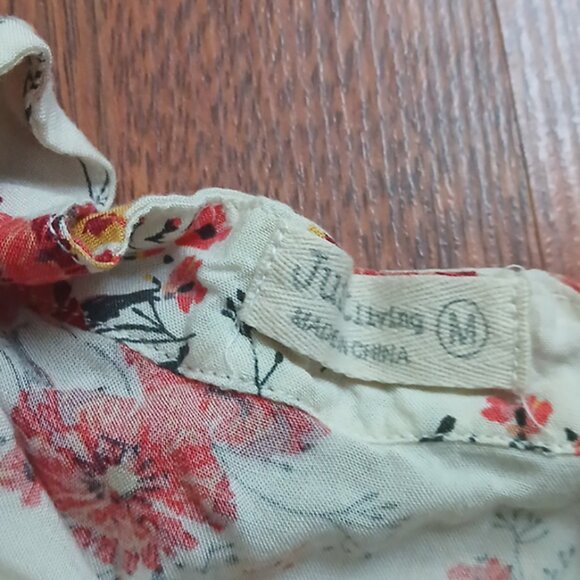 Just Living Floral Blouse - Red and White - Picture 5 of 9